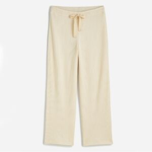 Pact Thermal Waffle Knit Kick Pants Womens XL Cream Sustainable Organic Wide Leg